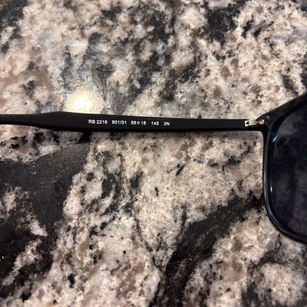 Ray-Ban Prescription Sunglasses RB 2216 901/31 58-18 145 3N Polished Black Lens - Picture 2 of 4